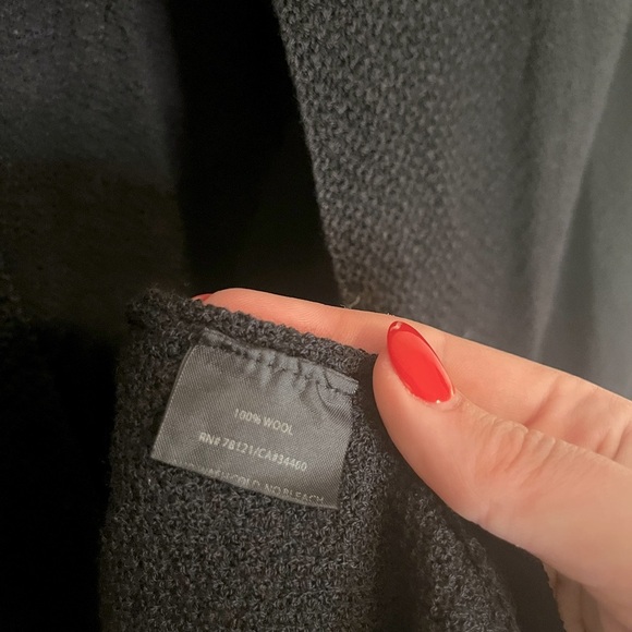 Eileen Fisher Open Front 100% Wool Cardigan - Picture 7 of 8